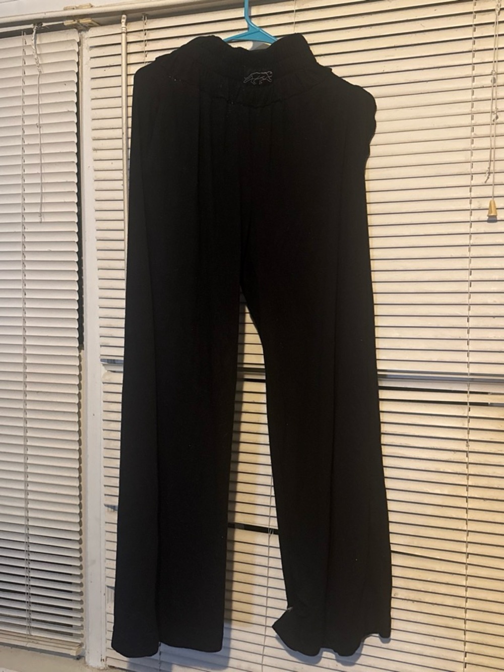 Wide Leg Black Women's Pants with Smocked Waist
